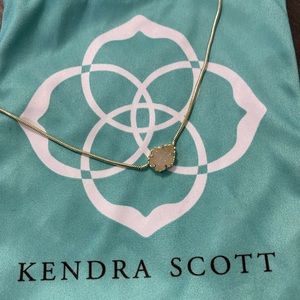 Tess Gold Pendant Necklace In Iridescent Drusy